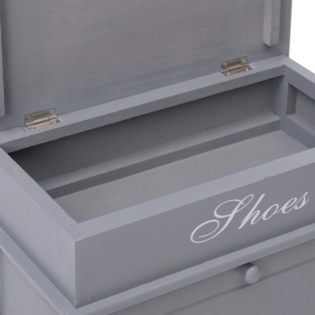 Armoire à chaussures Gris 50 x 28 x 58 cm Bois de Paulownia - XIOS