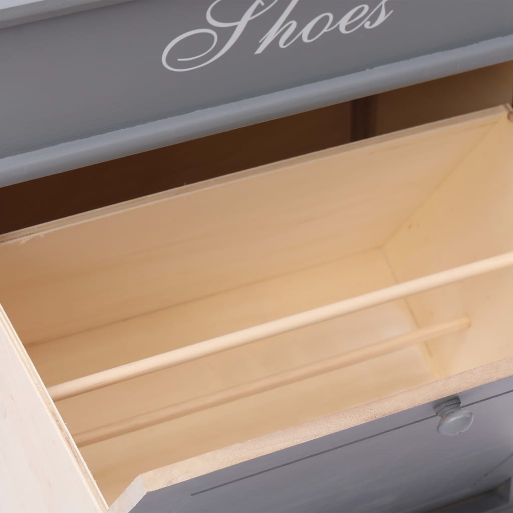 Armoire à chaussures Gris 50 x 28 x 58 cm Bois de Paulownia - XIOS