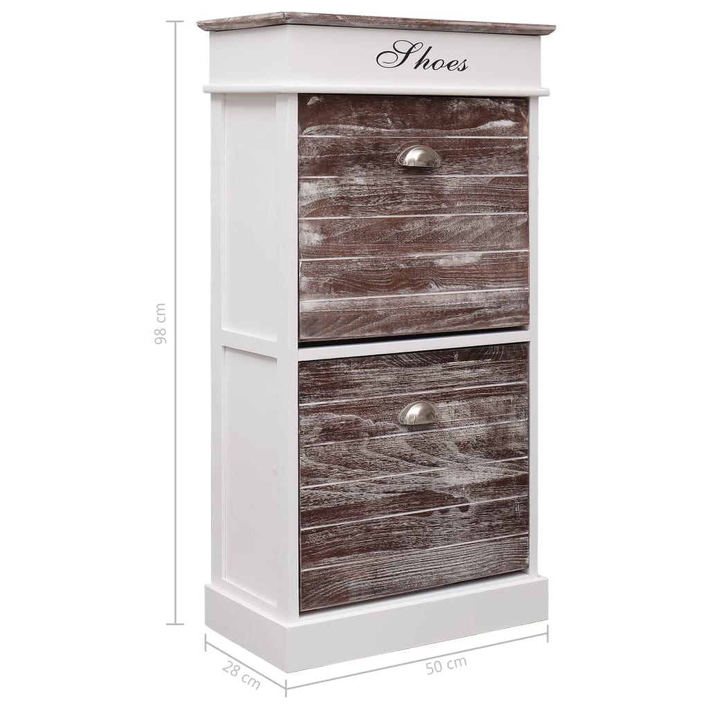Armoire à chaussures Marron 50 x 28 x 98 cm Bois de Paulownia - XIOS
