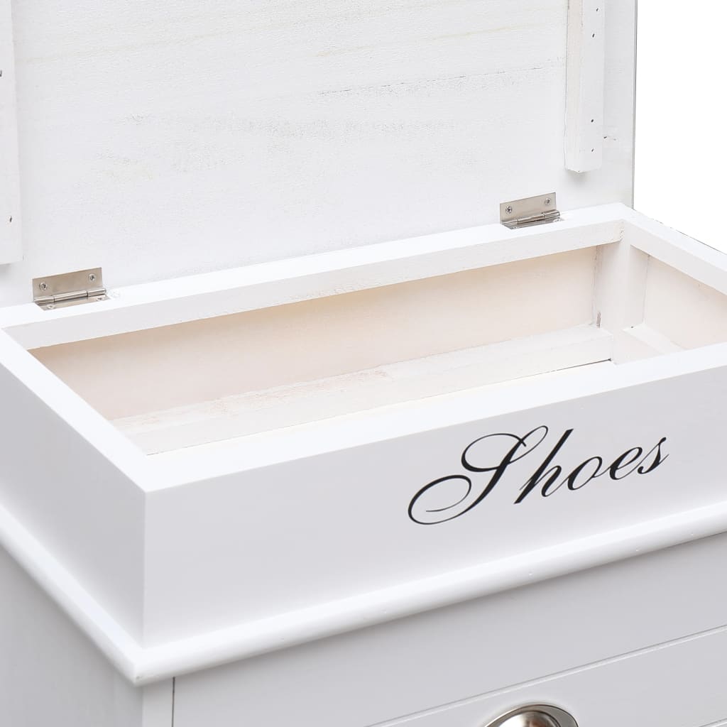 Armoire à chaussures Blanc 50 x 28 x 98 cm Bois de Paulownia - XIOS