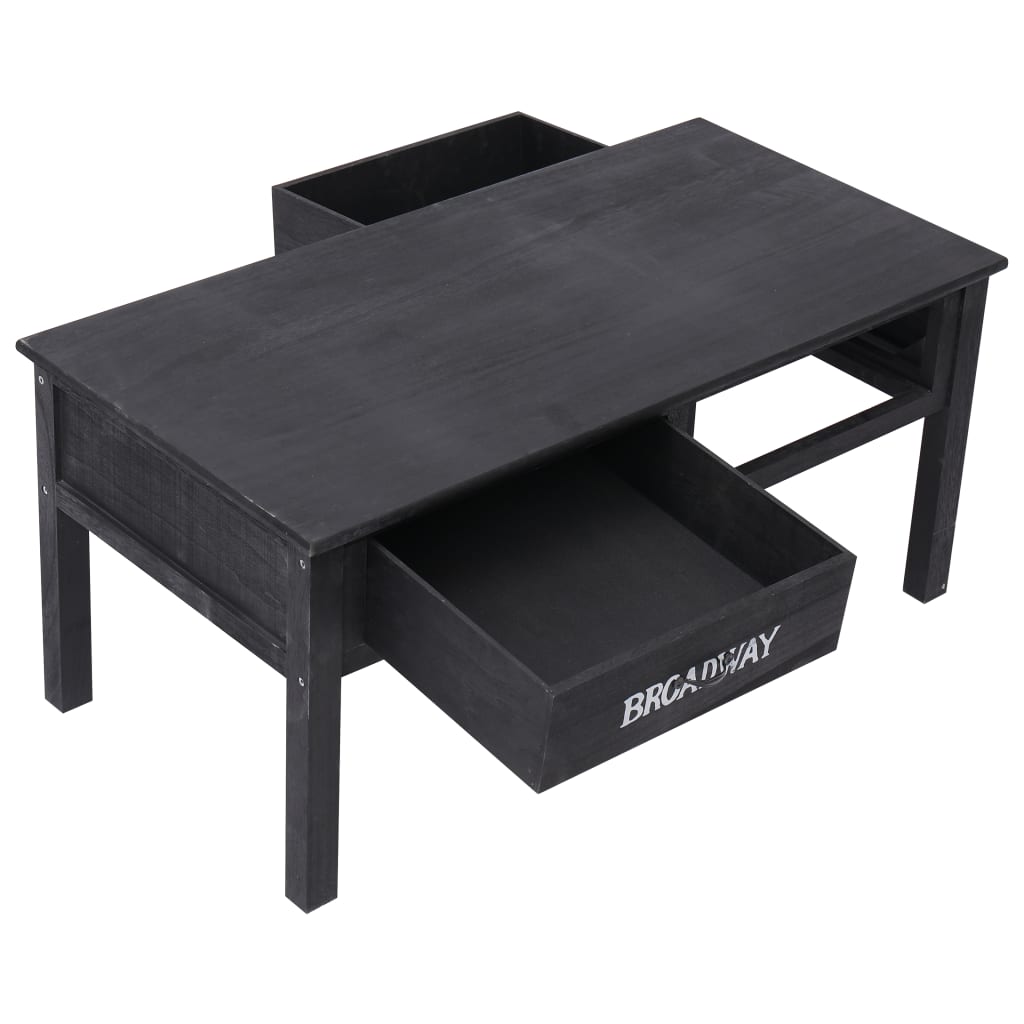 Table basse Noir 100x50x45 cm Bois - XIOS