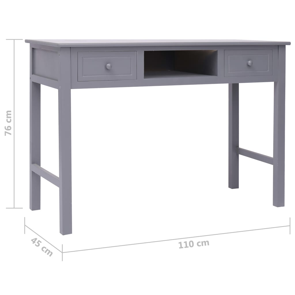 Bureau Gris 110 x 45 x 76 cm Bois - XIOS