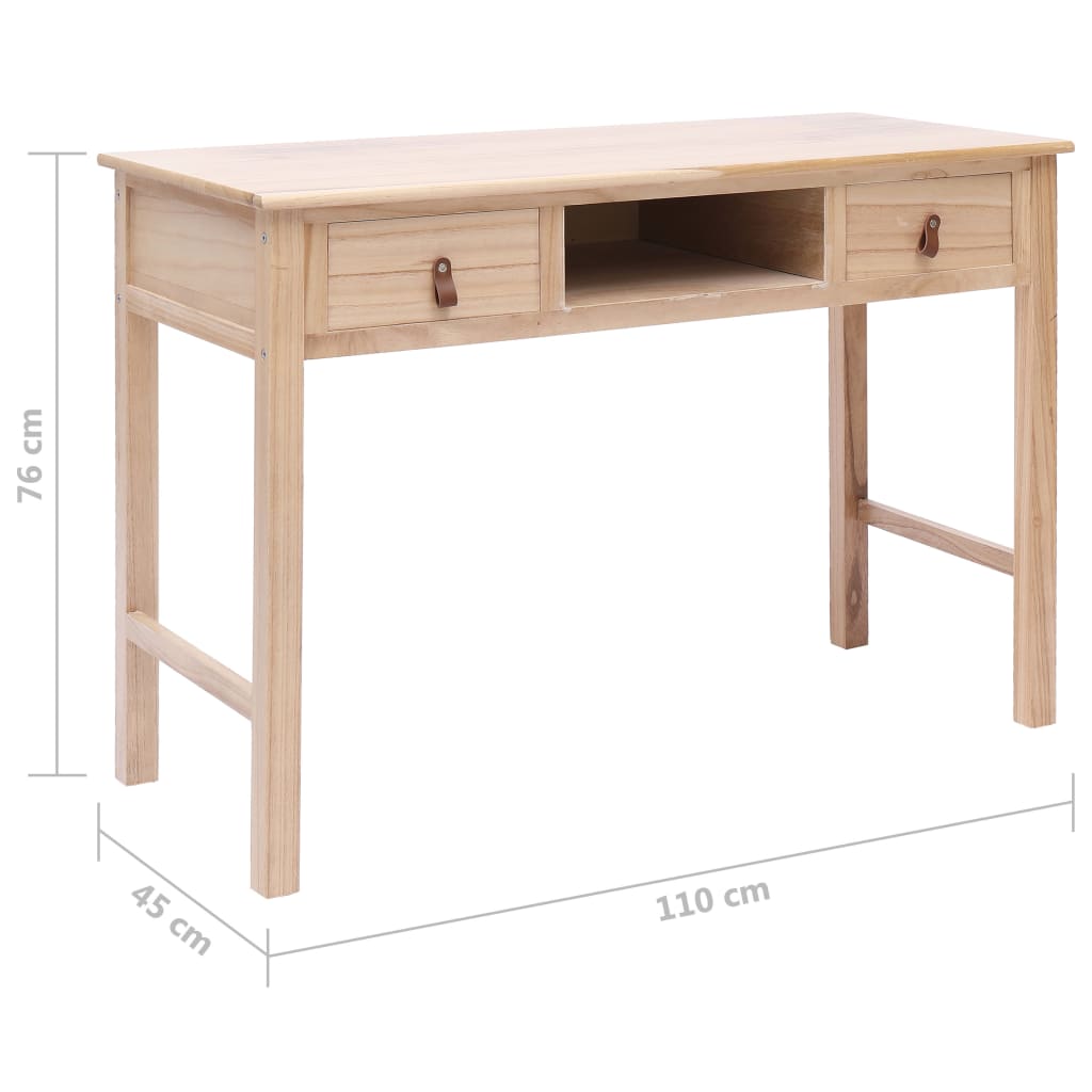 Bureau Naturel 110 x 45 x 76 cm Bois - XIOS