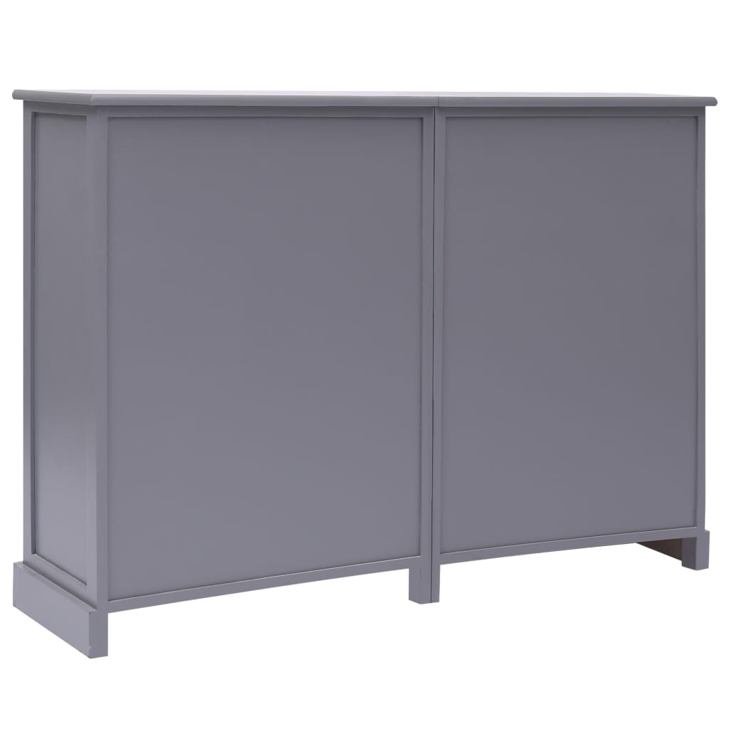 Buffet avec 10 tiroirs Gris 113x30x79 cm Bois - XIOS