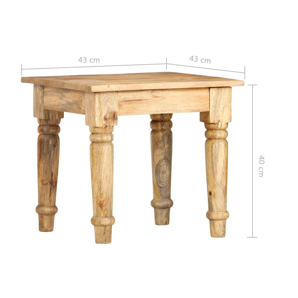Table d'appoint 43 x 43 x 40 cm Bois de manguier massif - XIOS