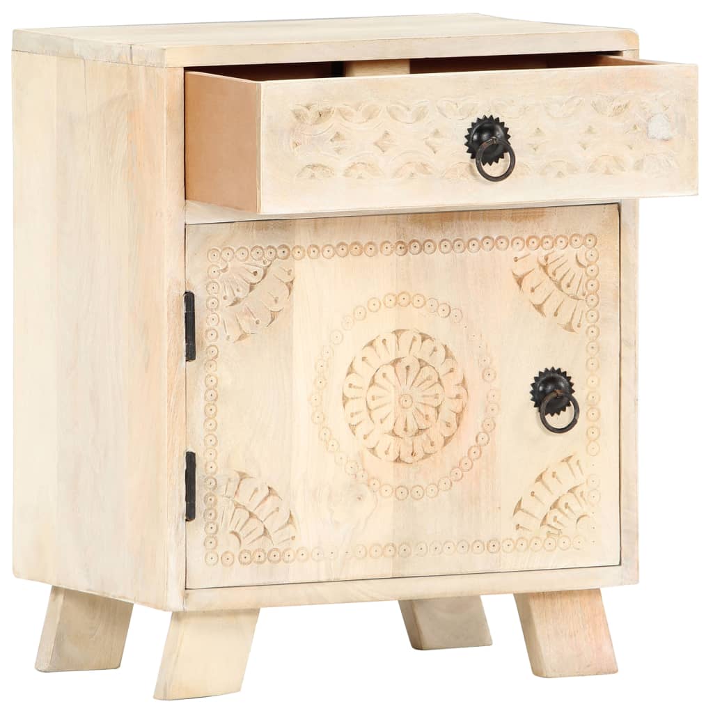 Table de chevet 40x30x50 cm Bois de manguier massif
