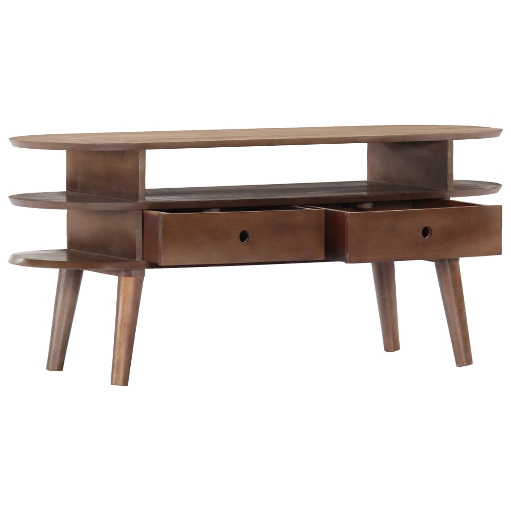 Meuble TV 110x35x50 cm Bois d'acacia solide - XIOS