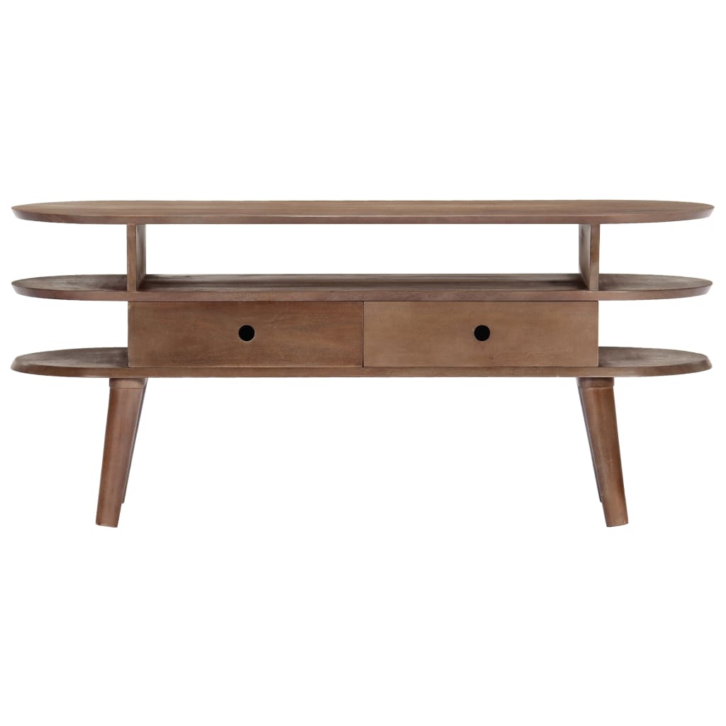 Meuble TV 110x35x50 cm Bois d'acacia solide - XIOS