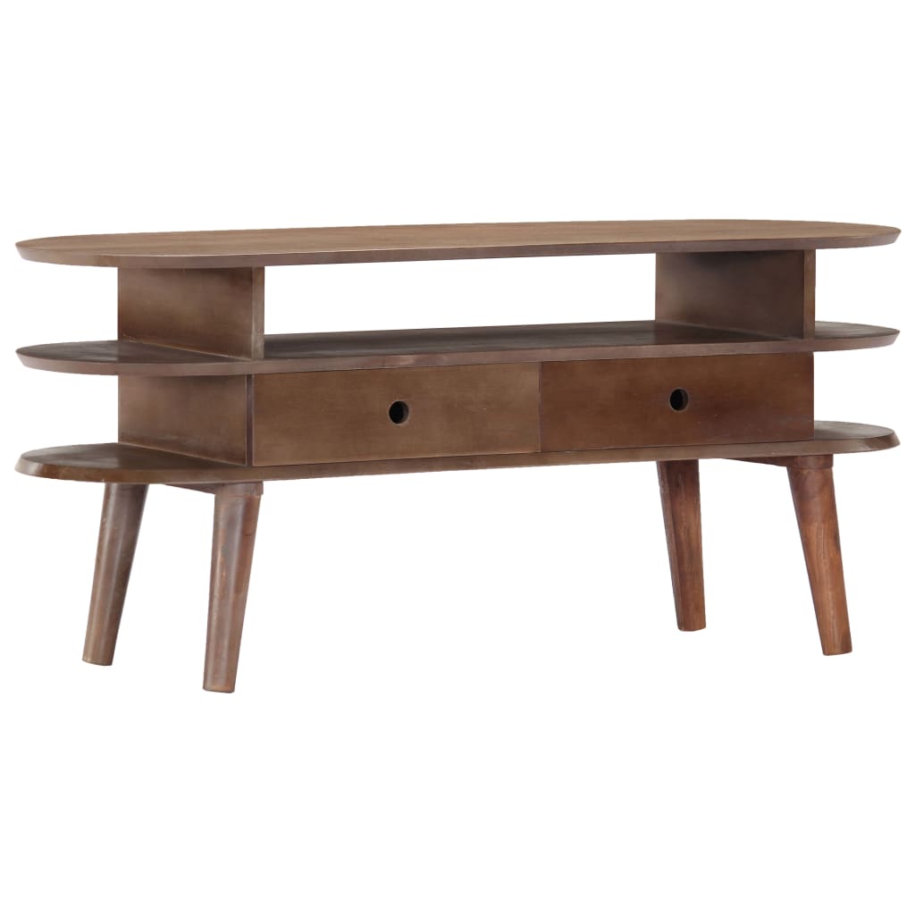 Meuble TV 110x35x50 cm Bois d'acacia solide - XIOS
