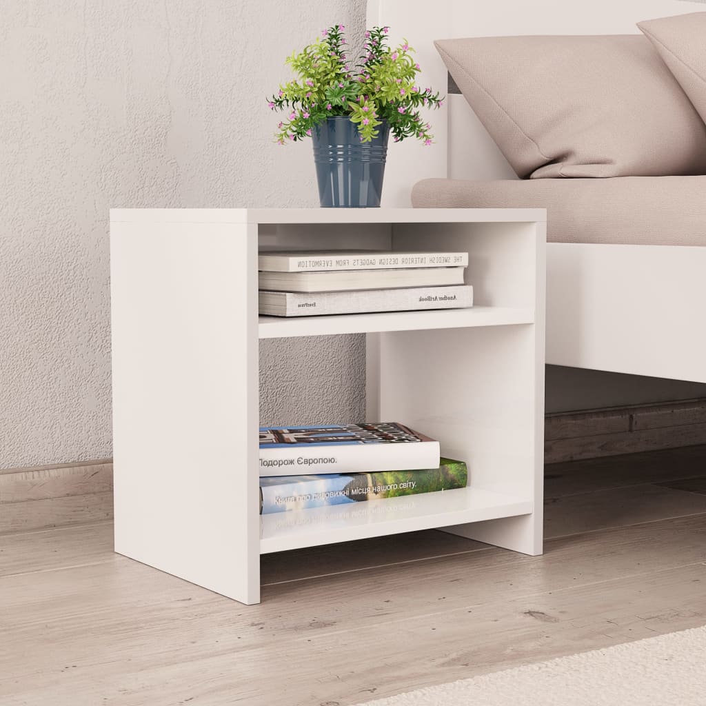 Tables de chevet 2 pcs Blanc 40x30x40 cm Bois d'ingénierie - XIOS