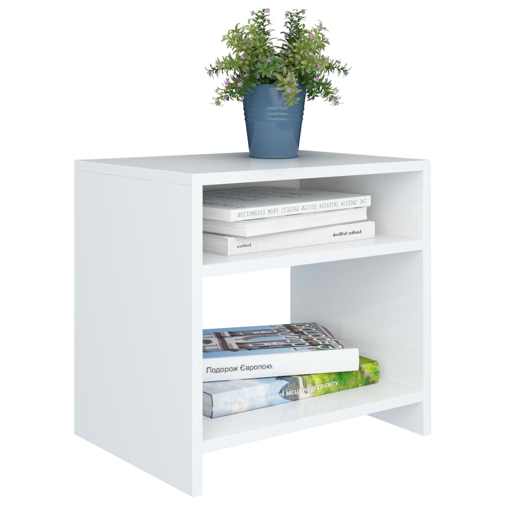Tables de chevet 2 pcs Blanc 40x30x40 cm Bois d'ingénierie - XIOS