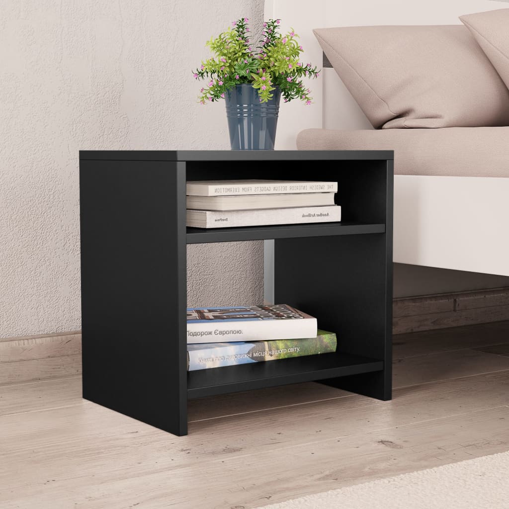 Tables de chevet 2 pcs Noir 40x30x40 cm Bois d'ingénierie - XIOS