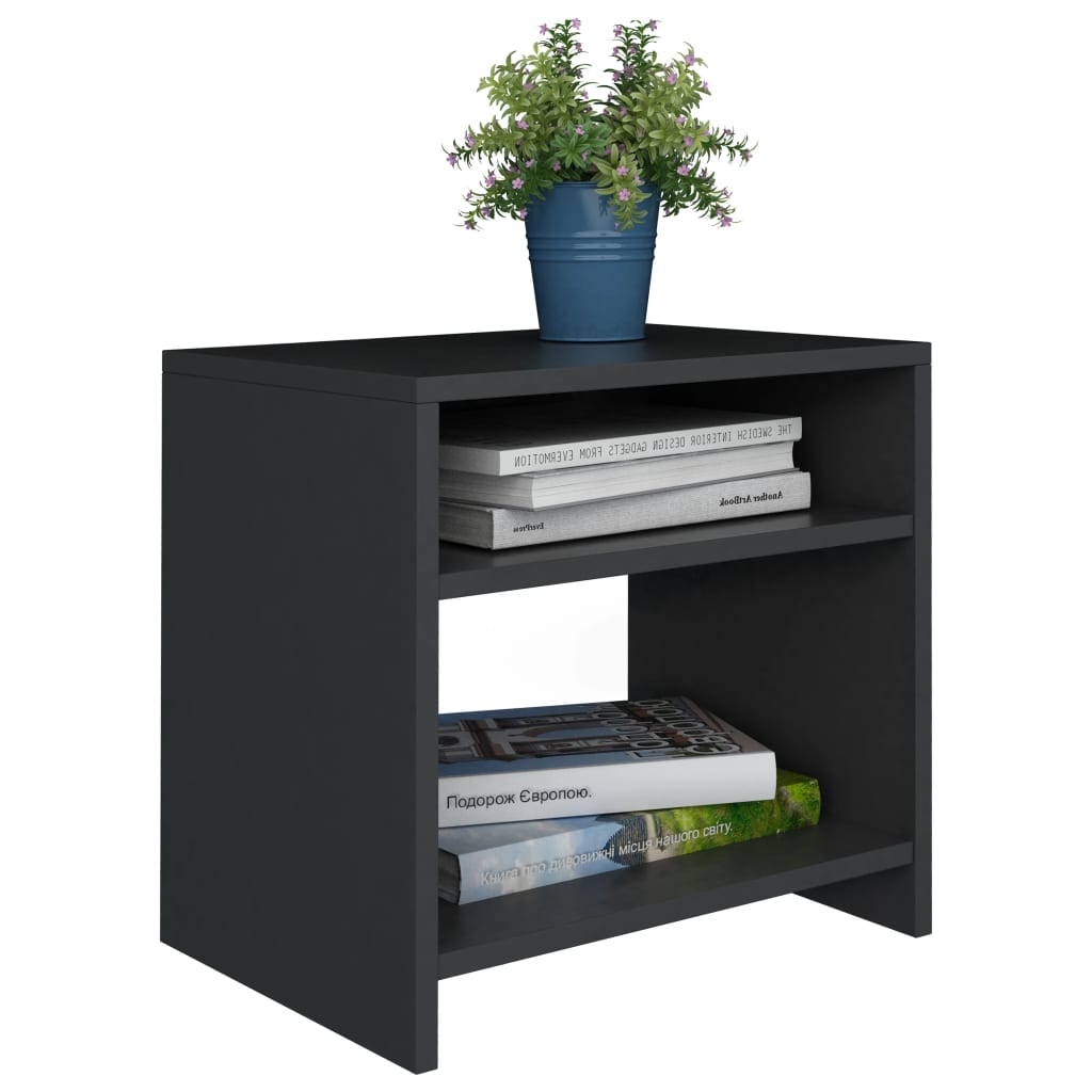 Tables de chevet 2 pcs Noir 40x30x40 cm Bois d'ingénierie - XIOS