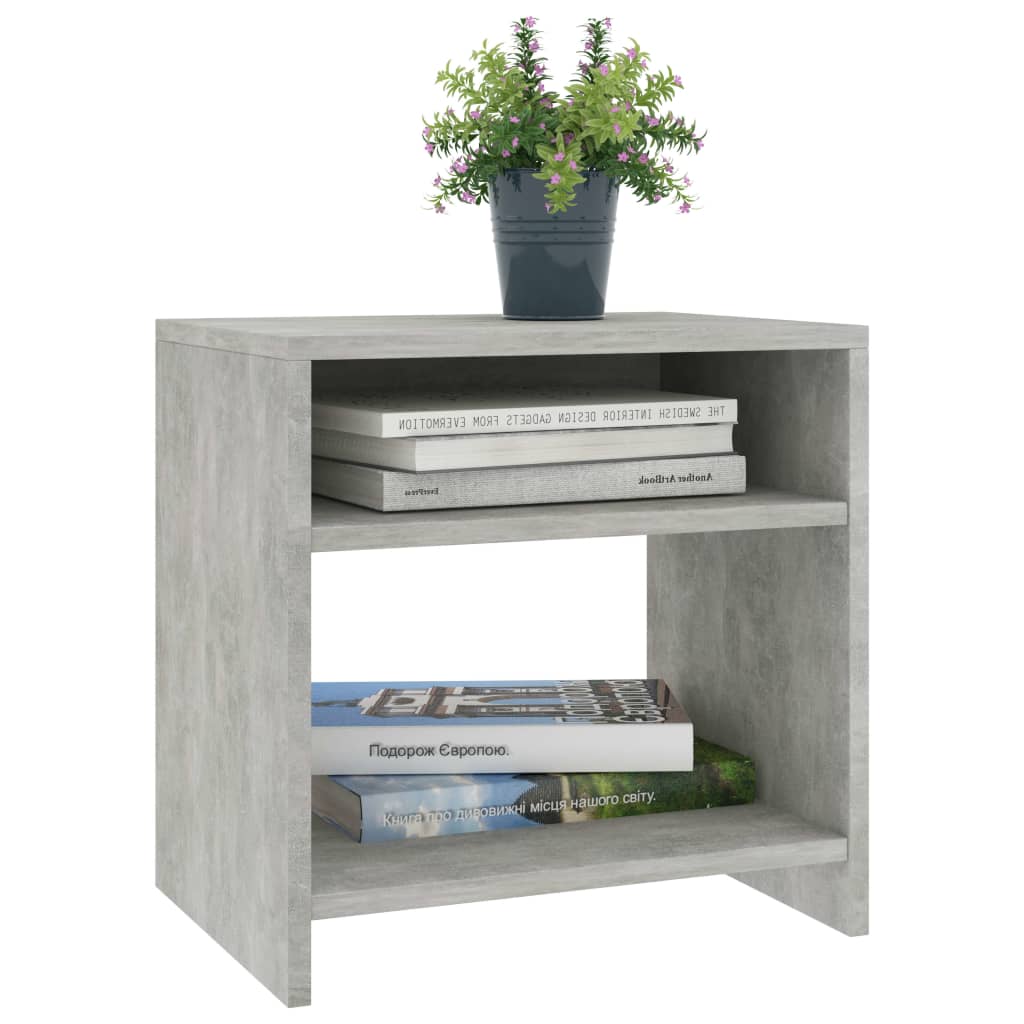 Tables de chevet 2 pcs Gris béton 40x30x40 cm Bois d'ingénierie - XIOS
