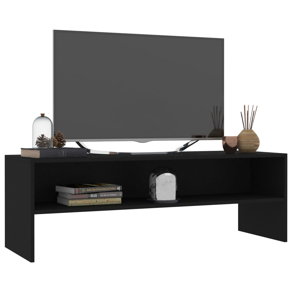 Meuble TV Noir 120x40x40 cm Bois d'ingénierie - XIOS