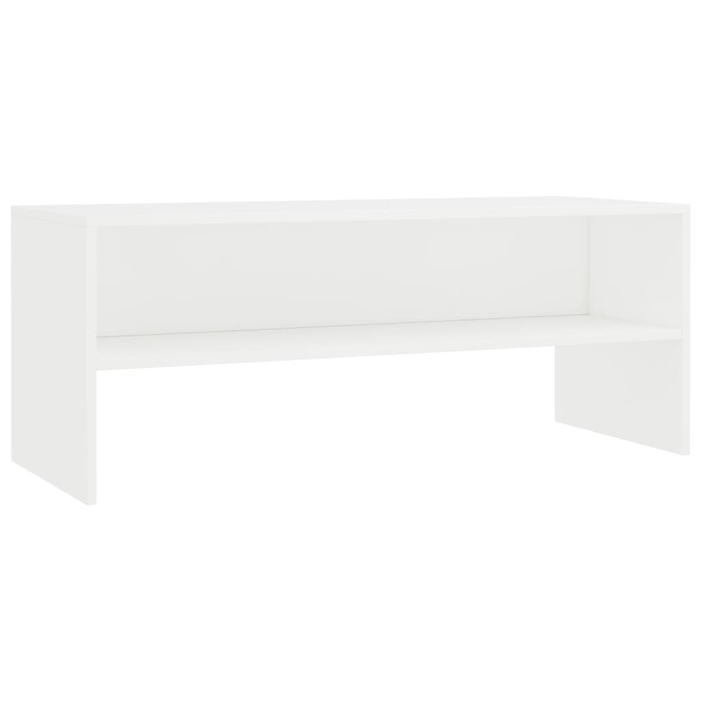 Meuble TV Blanc 100 x 40 x 40 cm Aggloméré - XIOS