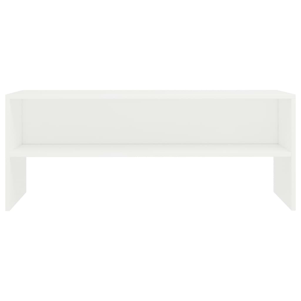 Meuble TV Blanc 100 x 40 x 40 cm Aggloméré - XIOS