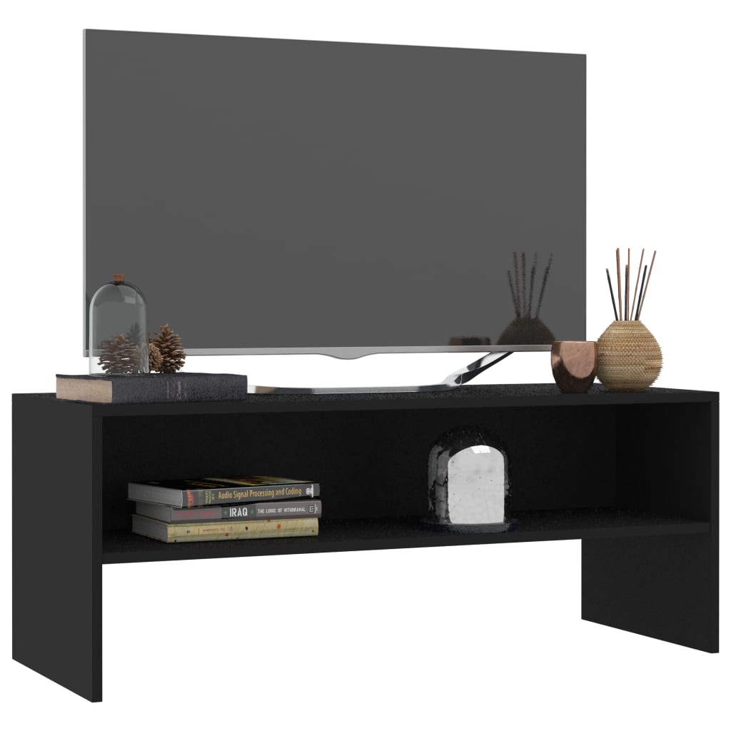 Meuble TV Noir 100 x 40 x 40 cm Aggloméré Meubles TV vidaXL