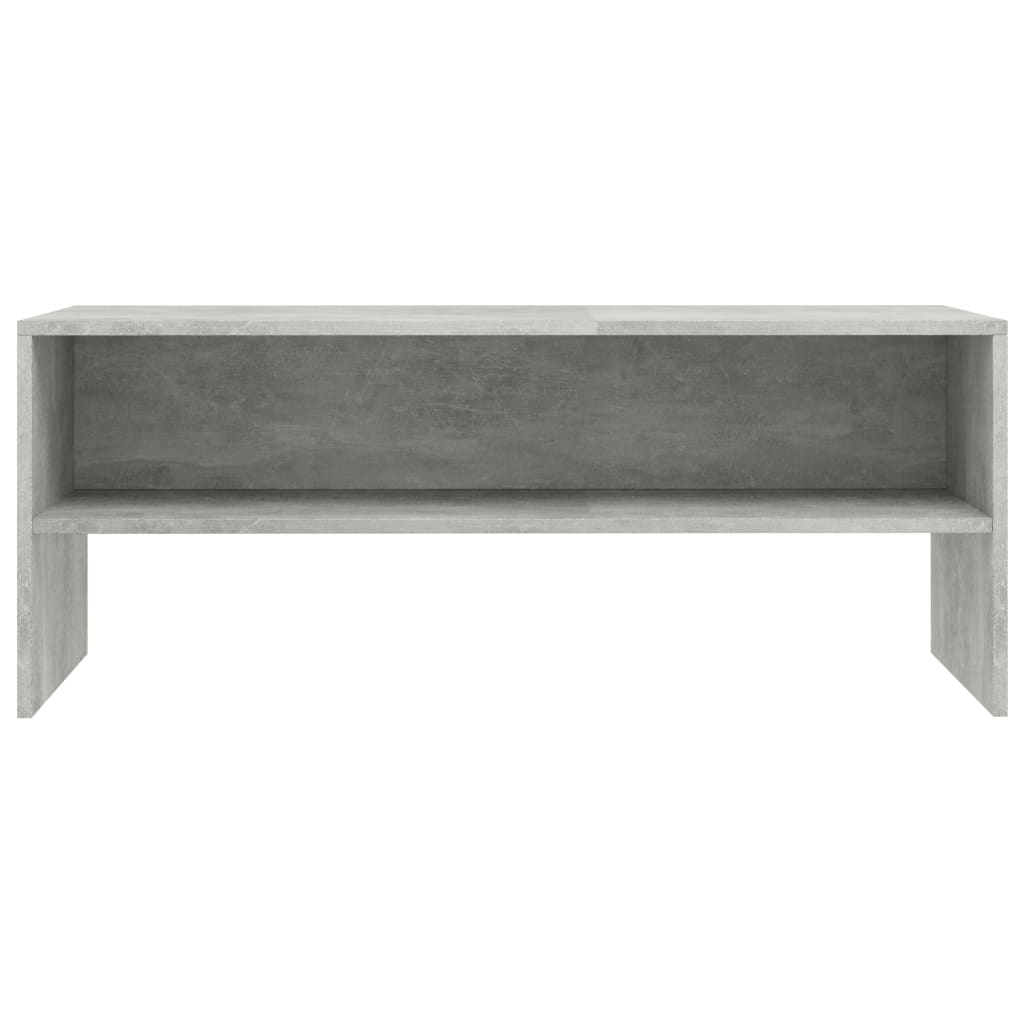Meuble TV Gris béton 100x40x40 cm Bois d’ingénierie - XIOS