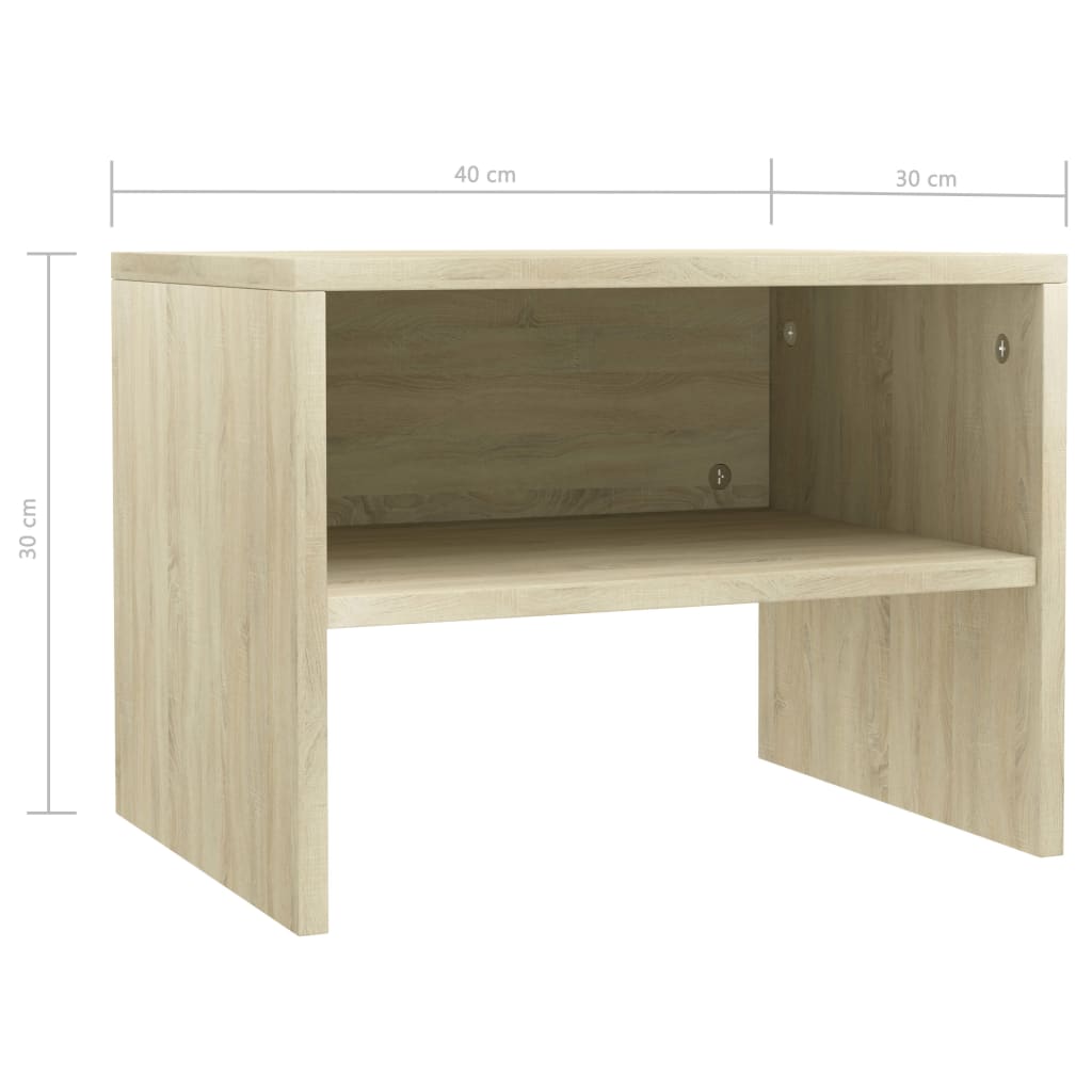 Tables de chevet 2 pcs Chêne sonoma 40x30x30 cm Bois ingénierie - XIOS