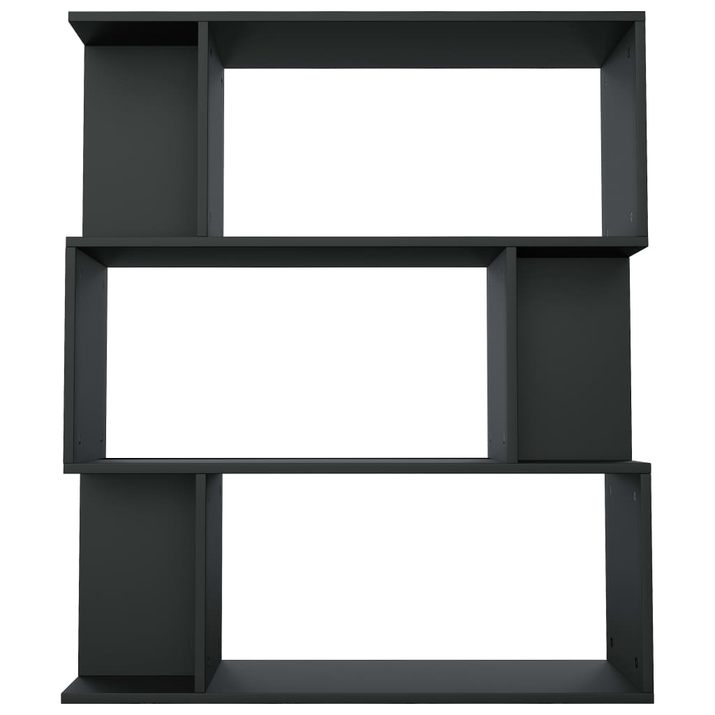 Bibliothèque/Cloison Noir 80x24x96 cm cm Bois d'ingénierie - XIOS