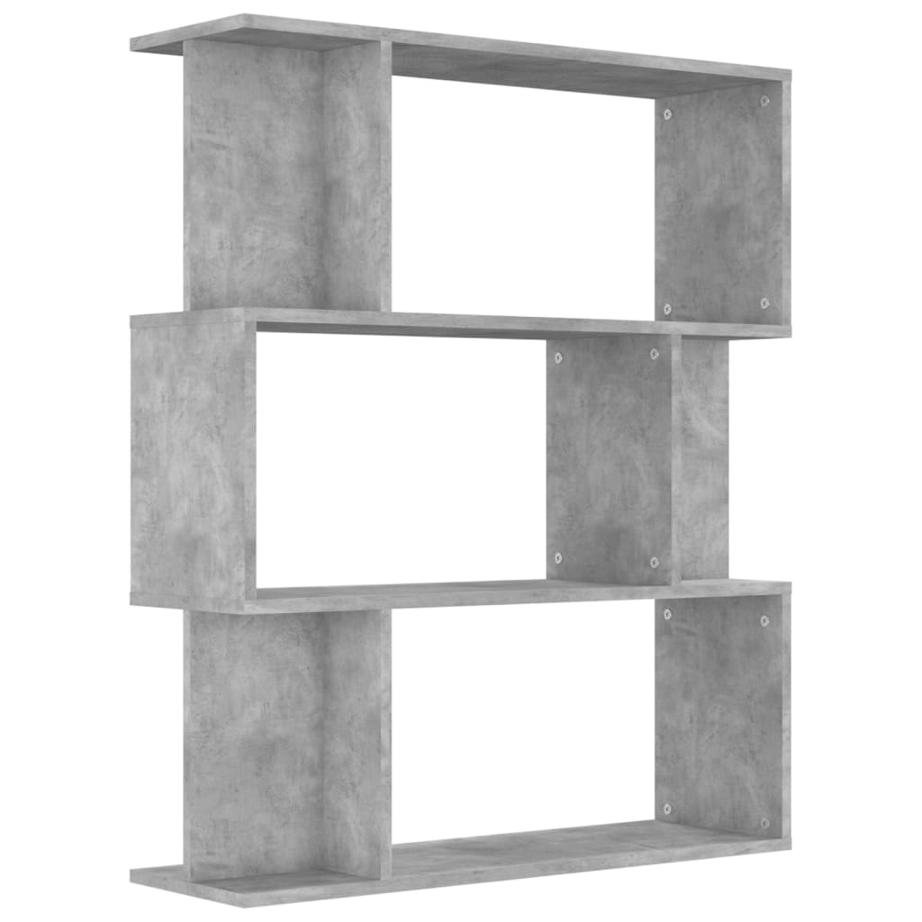 Bibliothèque/Séparateur de pièce Gris béton Bois d’ingénierie - XIOS