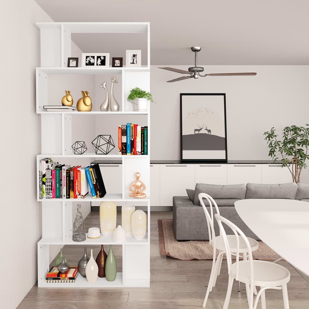 Bibliothèque/Séparateur de pièce Blanc Bois d'ingénierie - XIOS