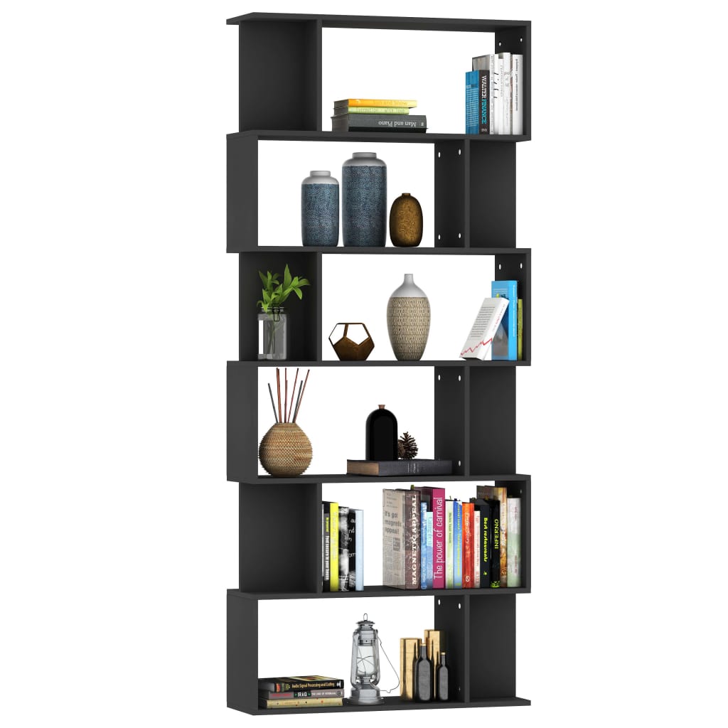 Bibliothèque/Séparateur de pièce Noir Bois d'ingénierie - XIOS