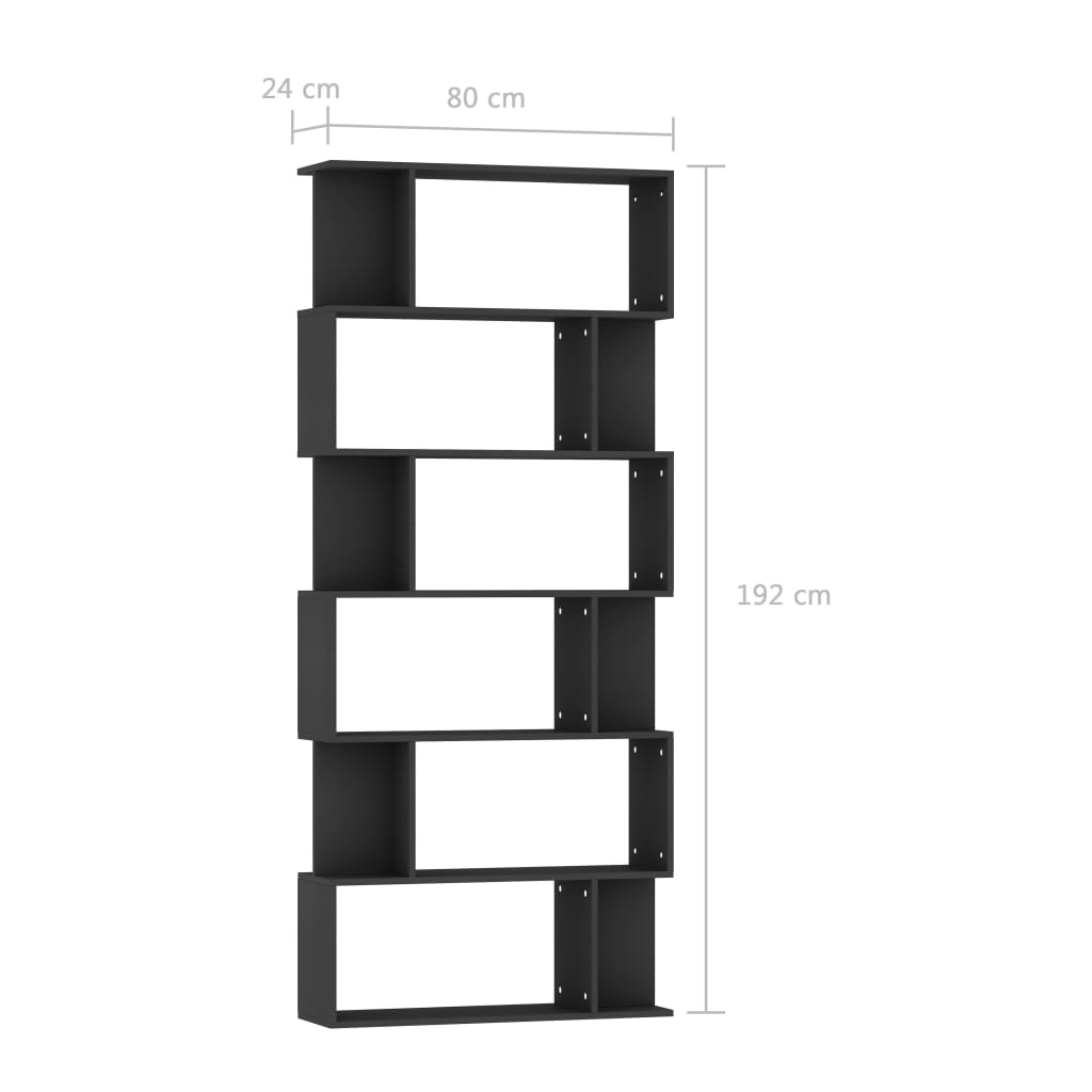 Bibliothèque/Séparateur de pièce Noir Bois d'ingénierie - XIOS