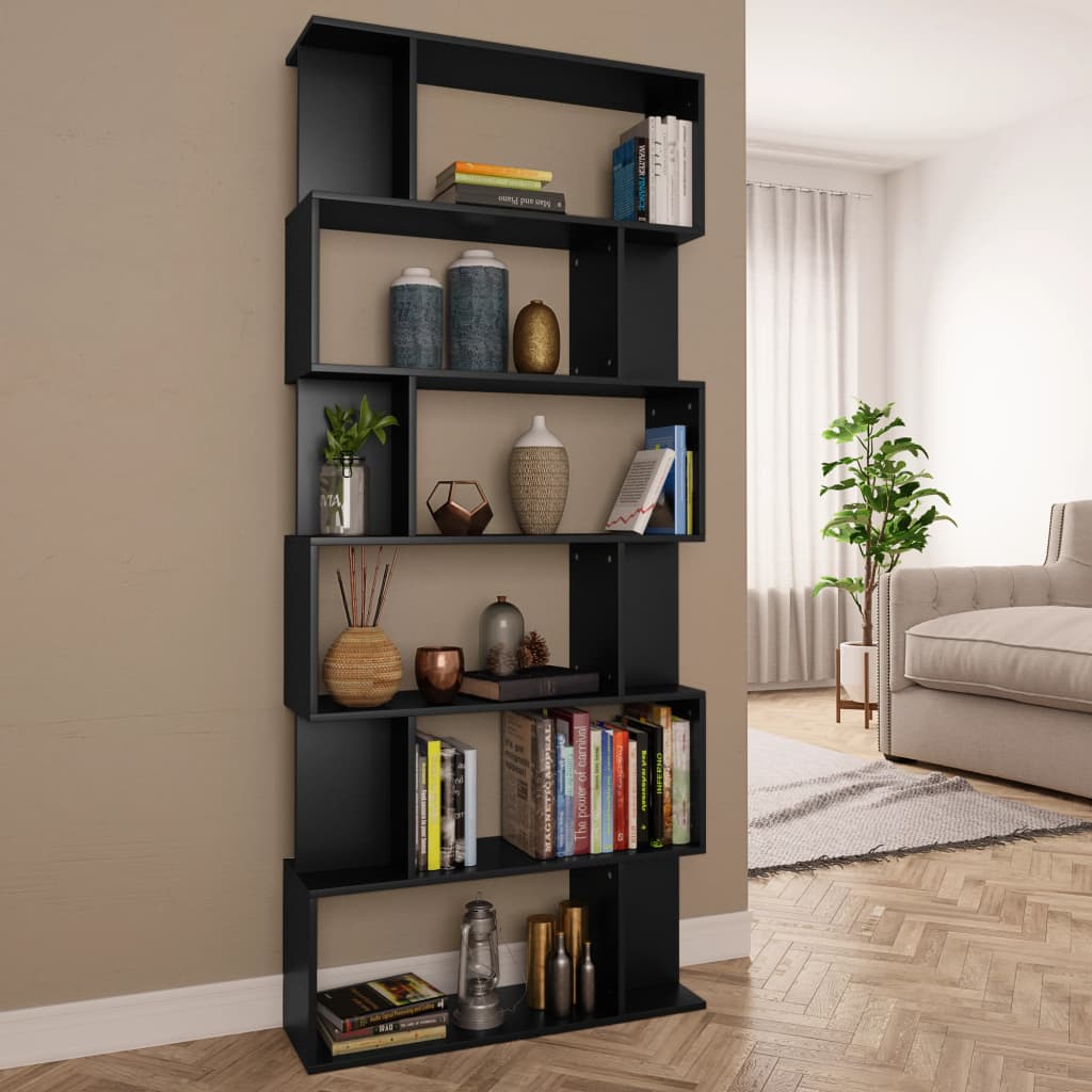Bibliothèque/Séparateur de pièce Noir Bois d'ingénierie - XIOS