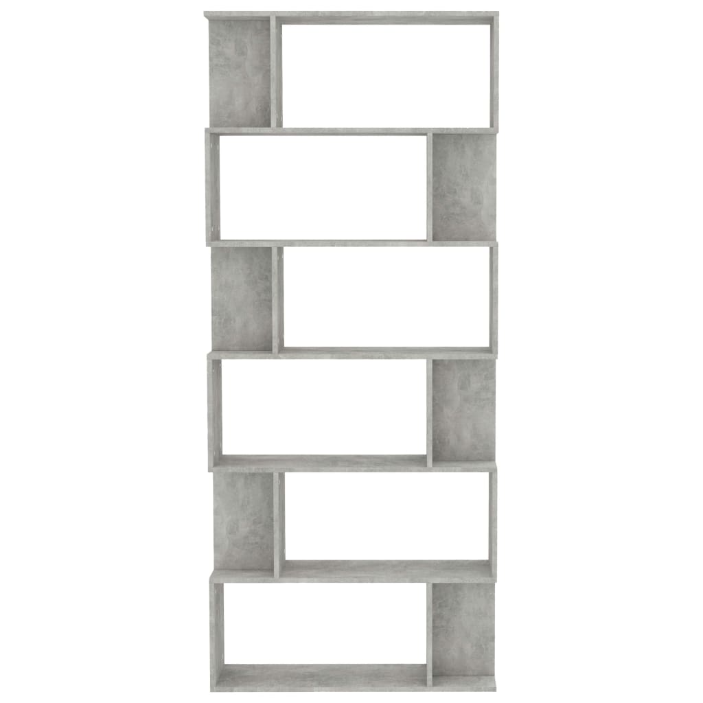 Bibliothèque/Séparateur de pièce Gris béton Bois d'ingénierie - XIOS