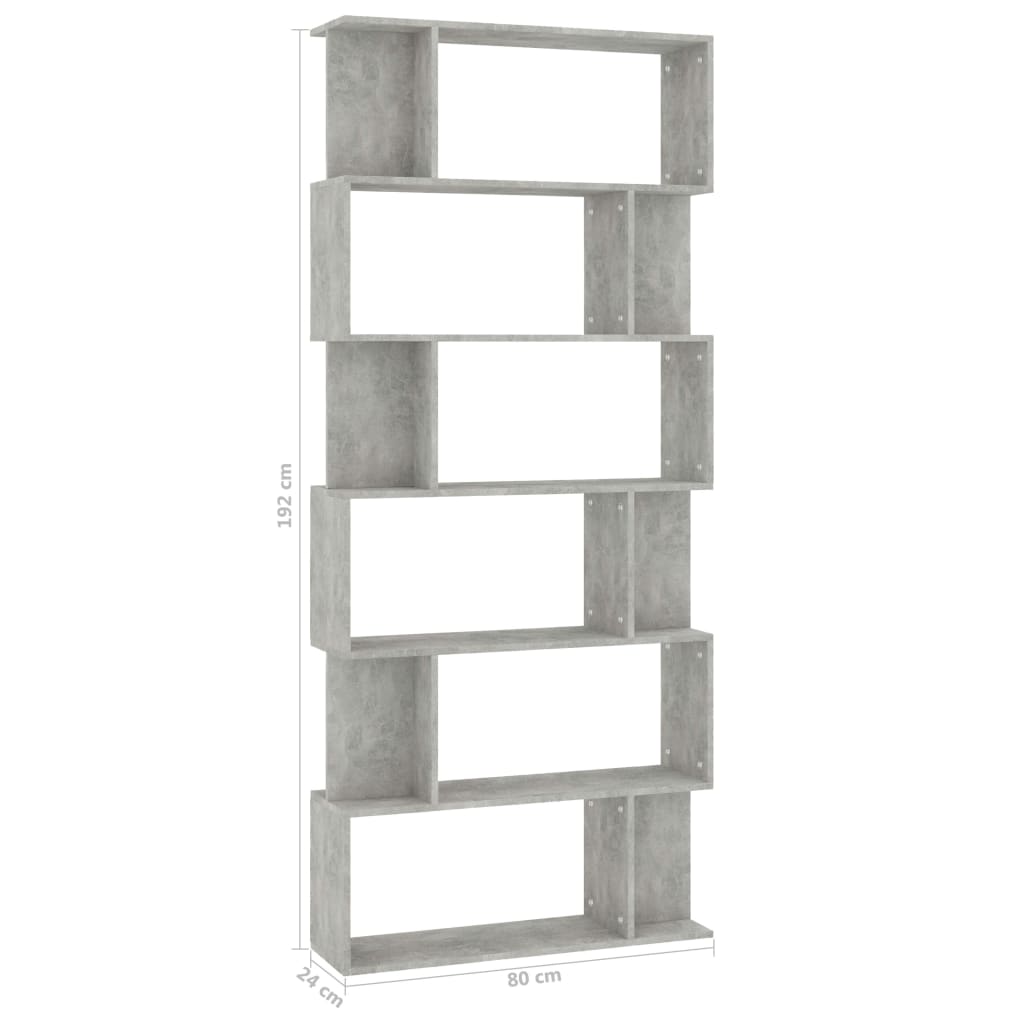 Bibliothèque/Séparateur de pièce Gris béton Bois d'ingénierie - XIOS