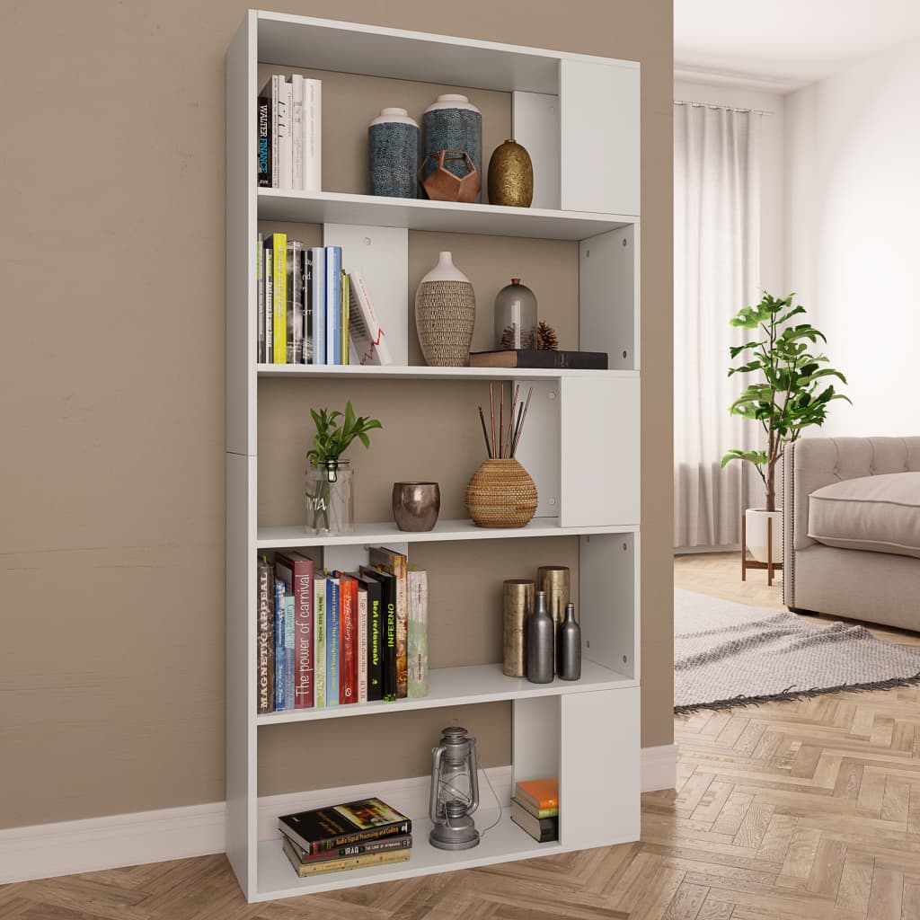 Bibliothèque/Séparateur de pièce Blanc Bois d'ingénierie - XIOS