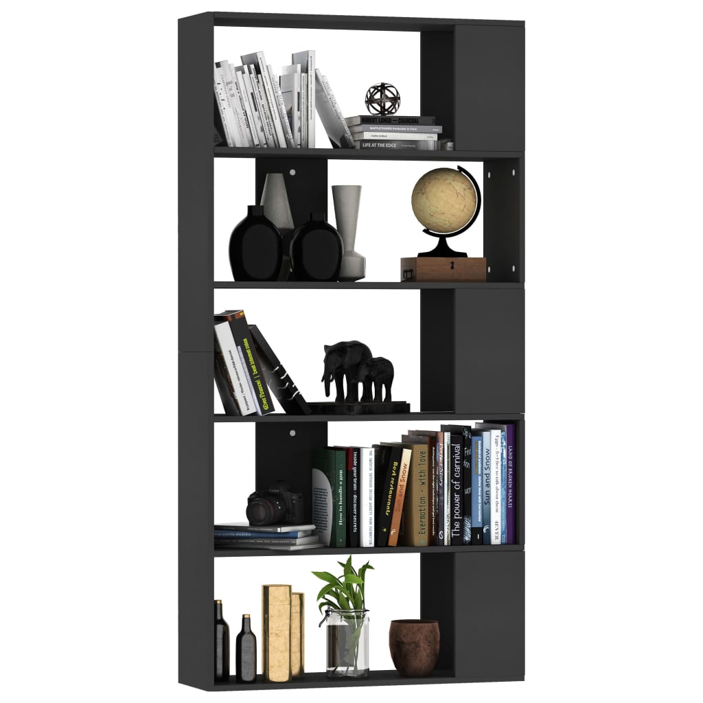 Bibliothèque/Séparateur de pièce Noir Bois d’ingénierie - XIOS