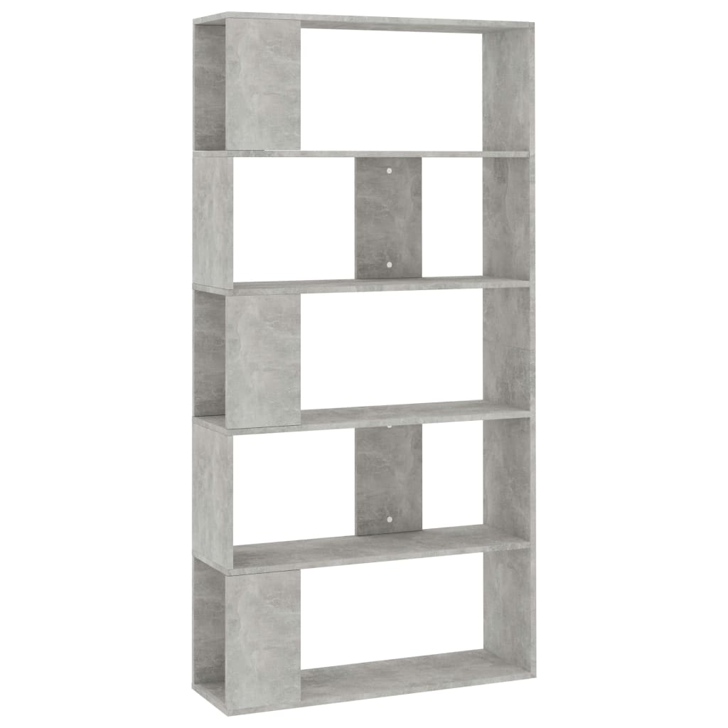 Bibliothèque/Séparateur de pièce Gris béton Bois d’ingénierie - XIOS