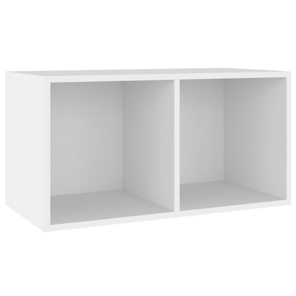Boîte de rangement vinyles Blanc 71x34x36 cm Bois d'ingénierie - XIOS