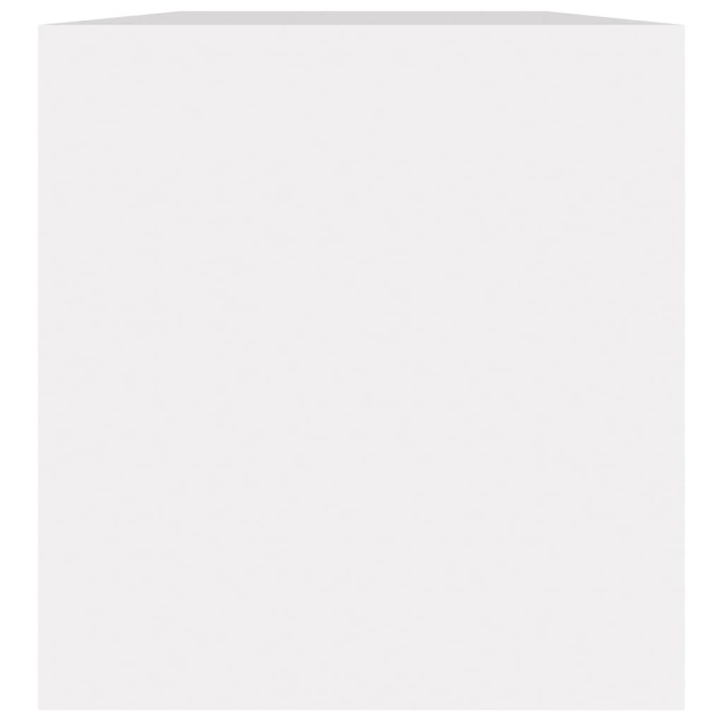 Boîte de rangement vinyles Blanc 71x34x36 cm Bois d'ingénierie - XIOS