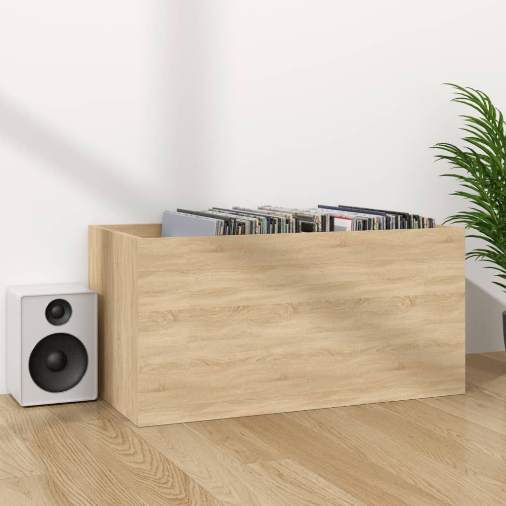 Boîte de rangement de vinyles Chêne sonoma 71x34x36 cm - XIOS