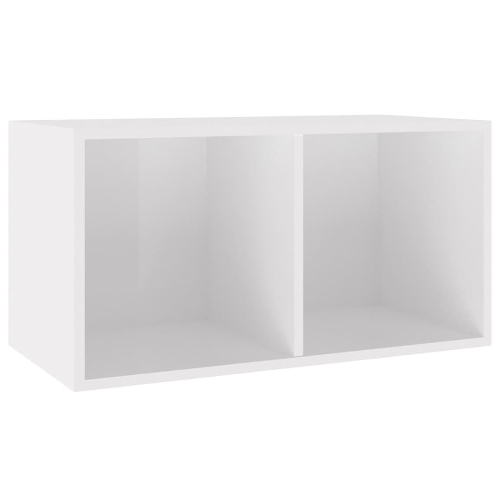 Boîte de rangement de vinyles Blanc brillant 71x34x36 cm XIOS