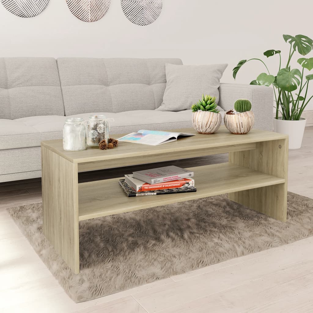 Table basse Chêne sonoma 100x40x40 cm Bois d'ingénierie - XIOS