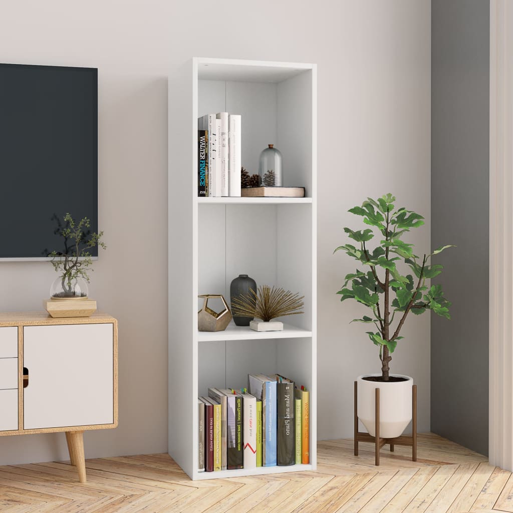 Bibliothèque/Meuble TV Blanc 36x30x114 cm Bois d'ingénierie - XIOS