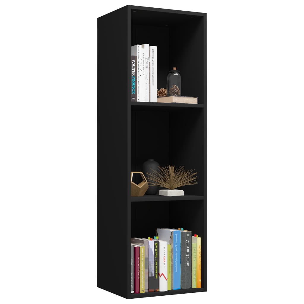 Bibliothèque/Meuble TV noir 36x30x114 cm bois d'ingénierie - XIOS