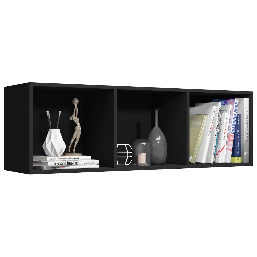 Bibliothèque/Meuble TV noir 36x30x114 cm bois d'ingénierie - XIOS