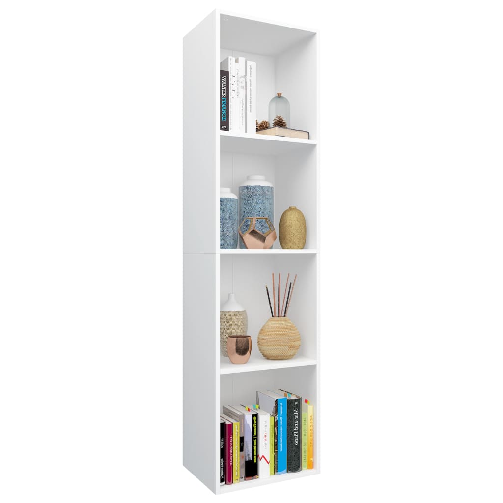Bibliothèque/Meuble TV Blanc 36x30x143 cm Bois d'ingénierie - XIOS