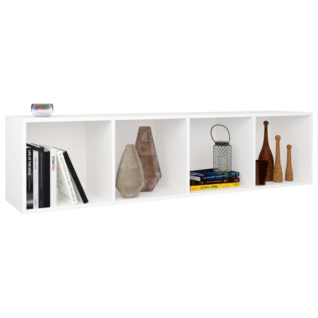 Bibliothèque/Meuble TV Blanc 36x30x143 cm Bois d'ingénierie - XIOS