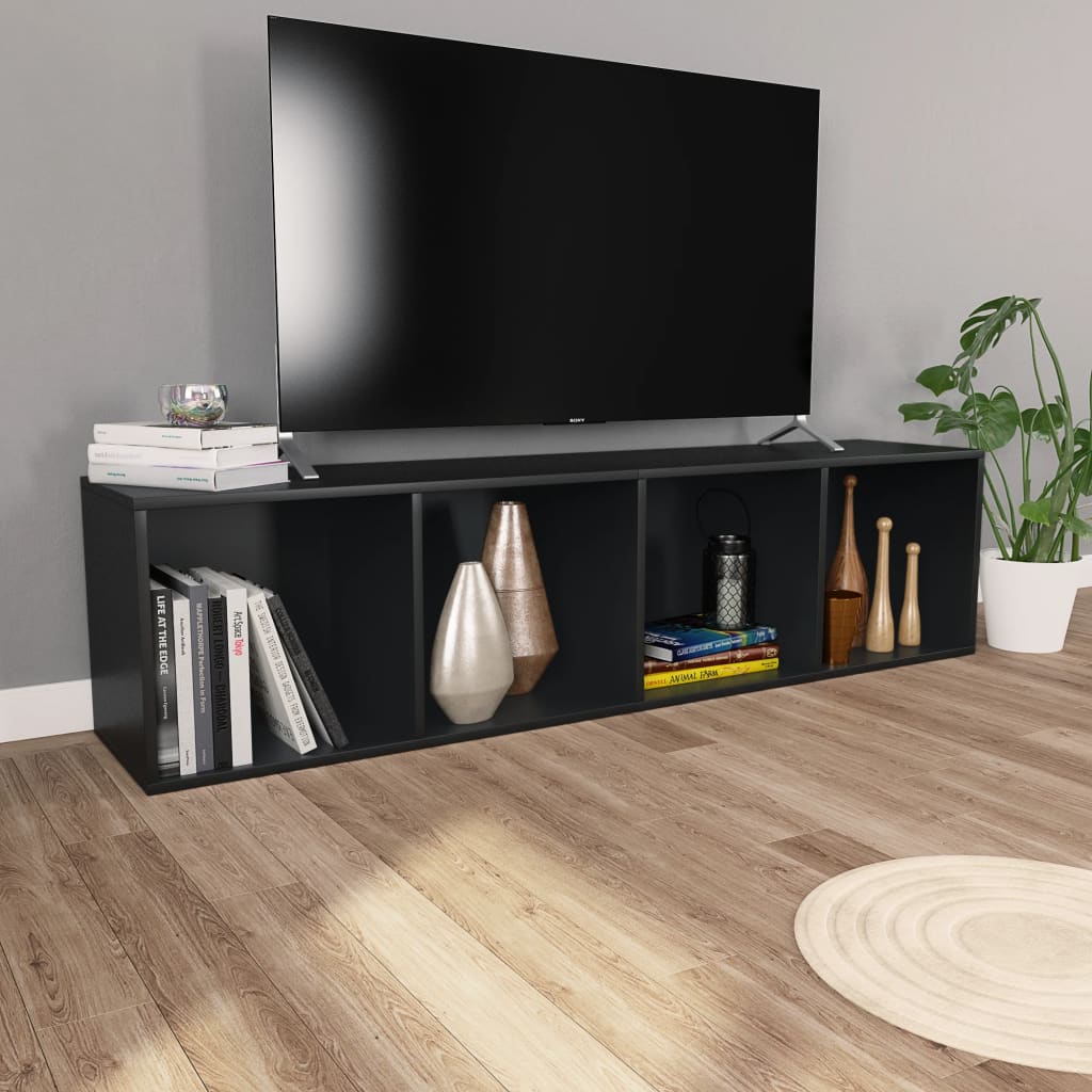 Bibliothèque/Meuble TV Blanc 36x30x143 cm Bois d'ingénierie - XIOS
