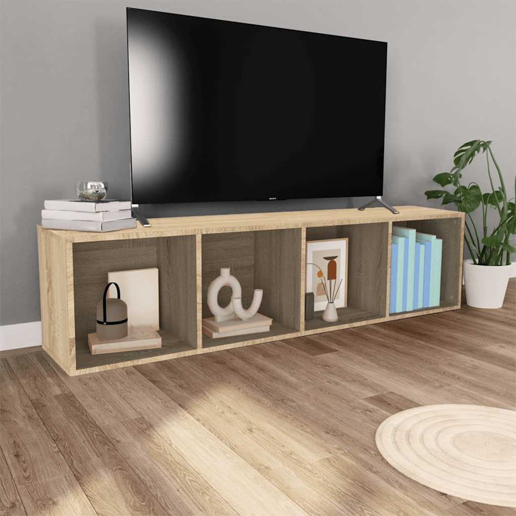 Bibliothèque/Meuble TV Chêne sonoma 36x30x143cm Bois ingénierie - XIOS