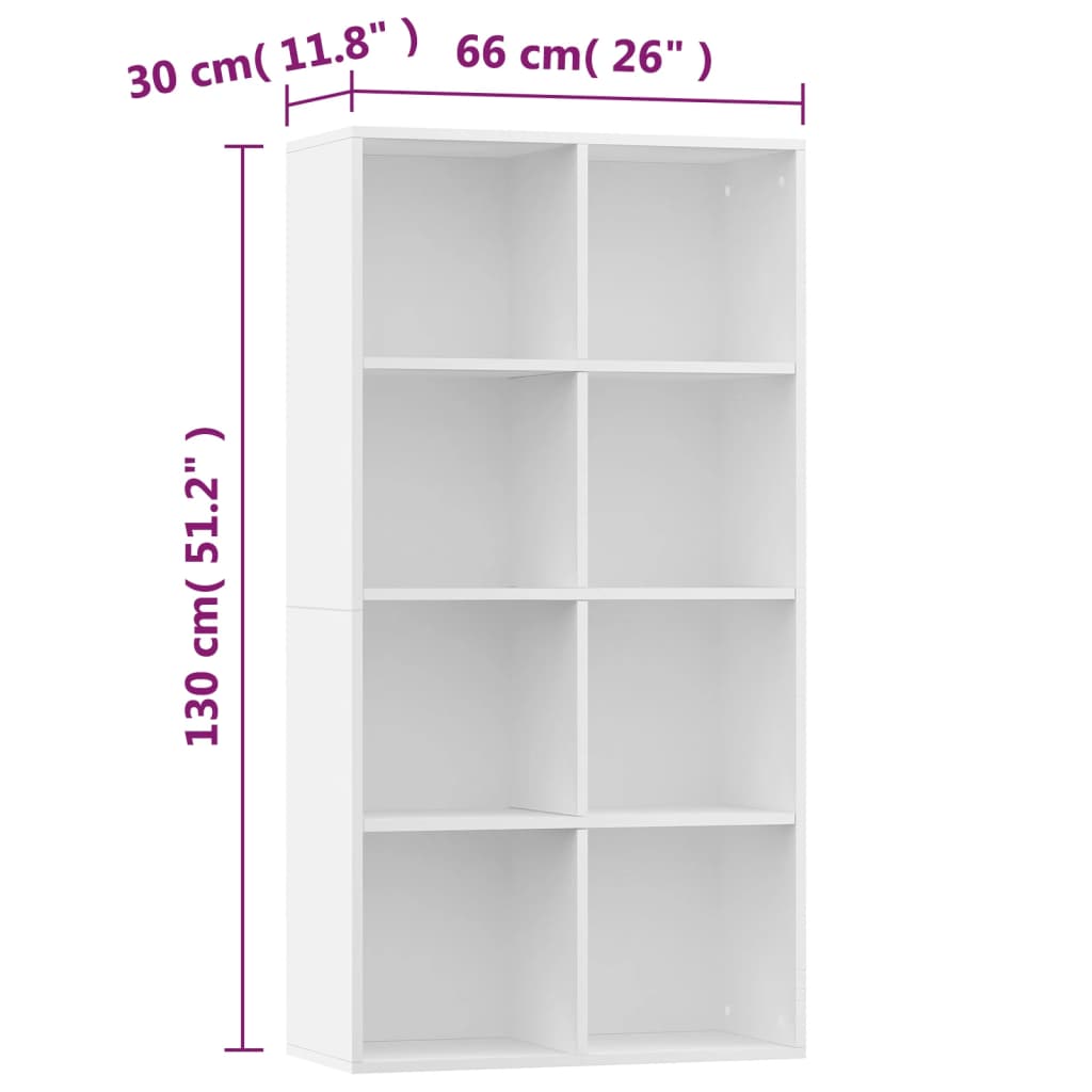 Bibliothèque/Buffet Blanc 66x30x130 cm Bois d'ingénierie - XIOS