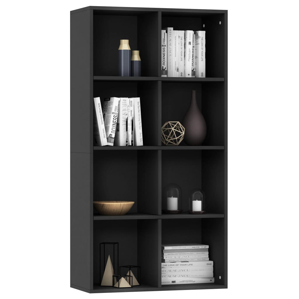 Bibliothèque/Buffet Noir 66x30x130 cm Bois d'ingénierie - XIOS