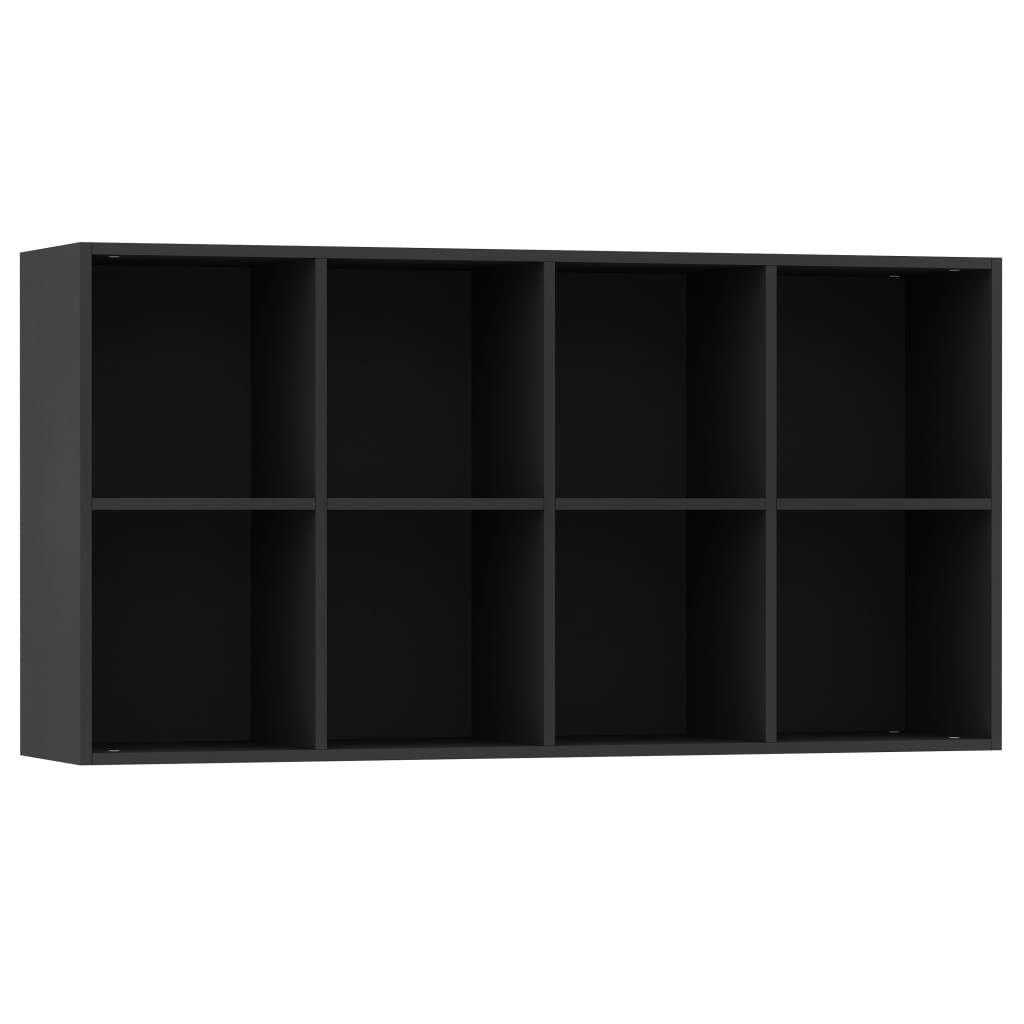 Bibliothèque/Buffet Noir 66x30x130 cm Bois d'ingénierie - XIOS